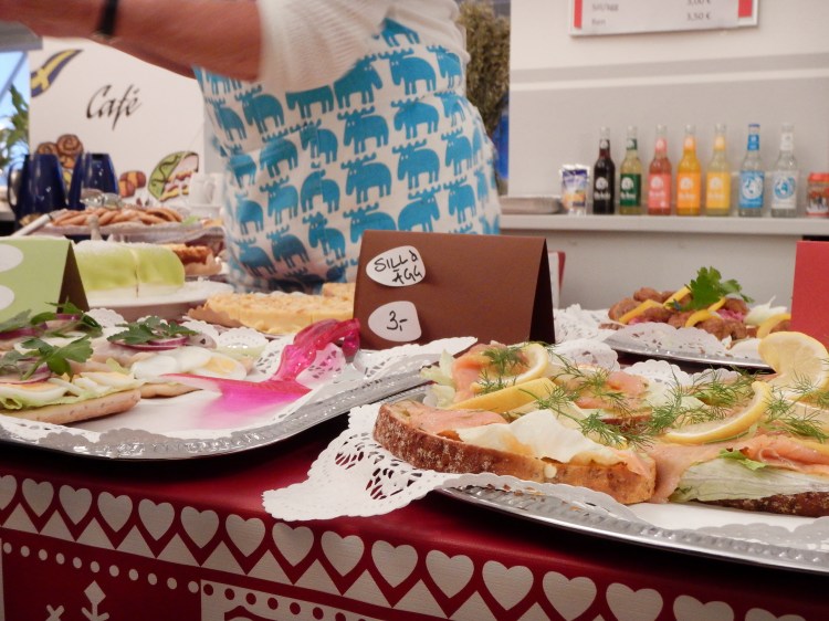 Snacks in the basement of the Swedish church in Hamburg