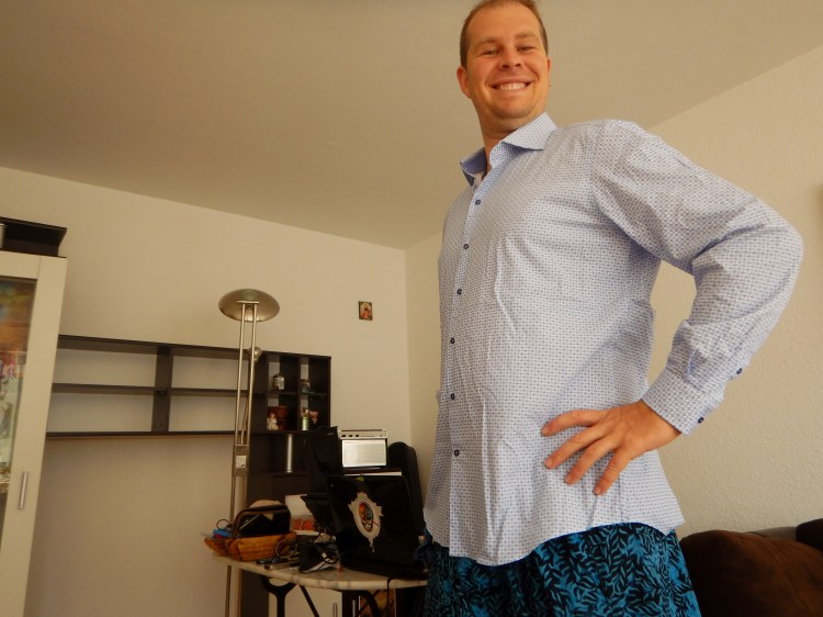 Present time and he liked the shirt I got him, phew, yay!