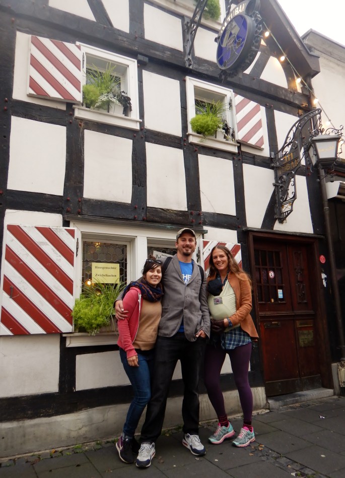 Nina, Ted, Imogen and I at Im Tubak, our favorite pub in Konigswinter.