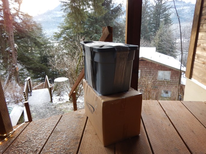 Our last two boxes at the top of our steps