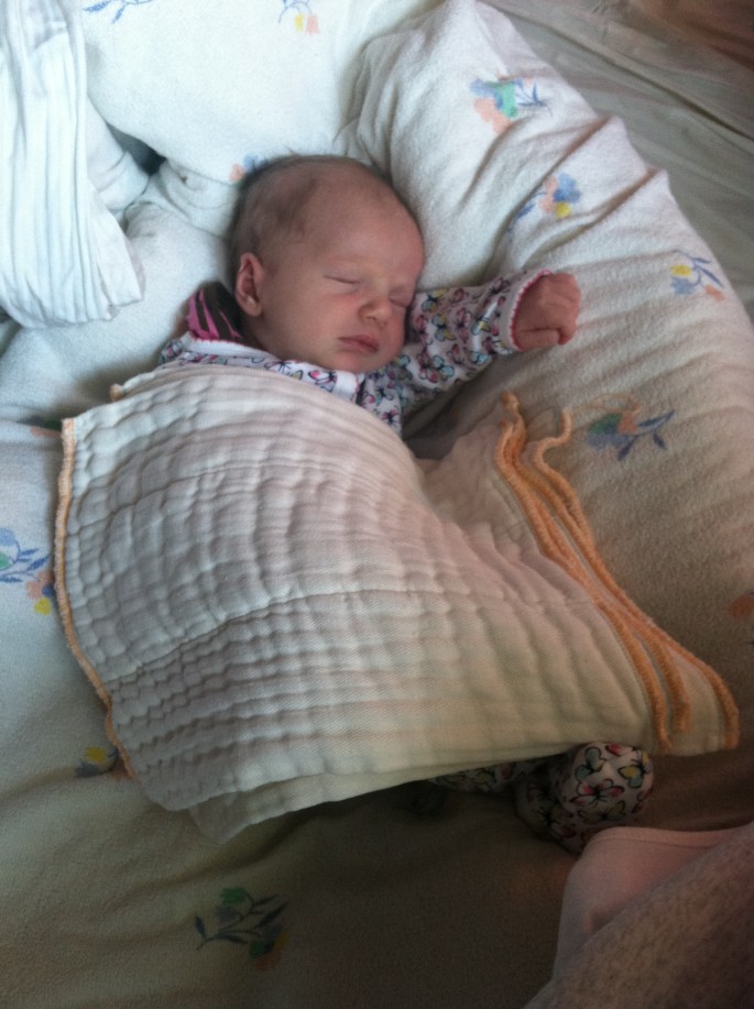 Dad thought they were good for keeping her warm, too! 